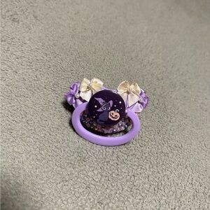 Purple Adult Deco Paci with Black Kitty
